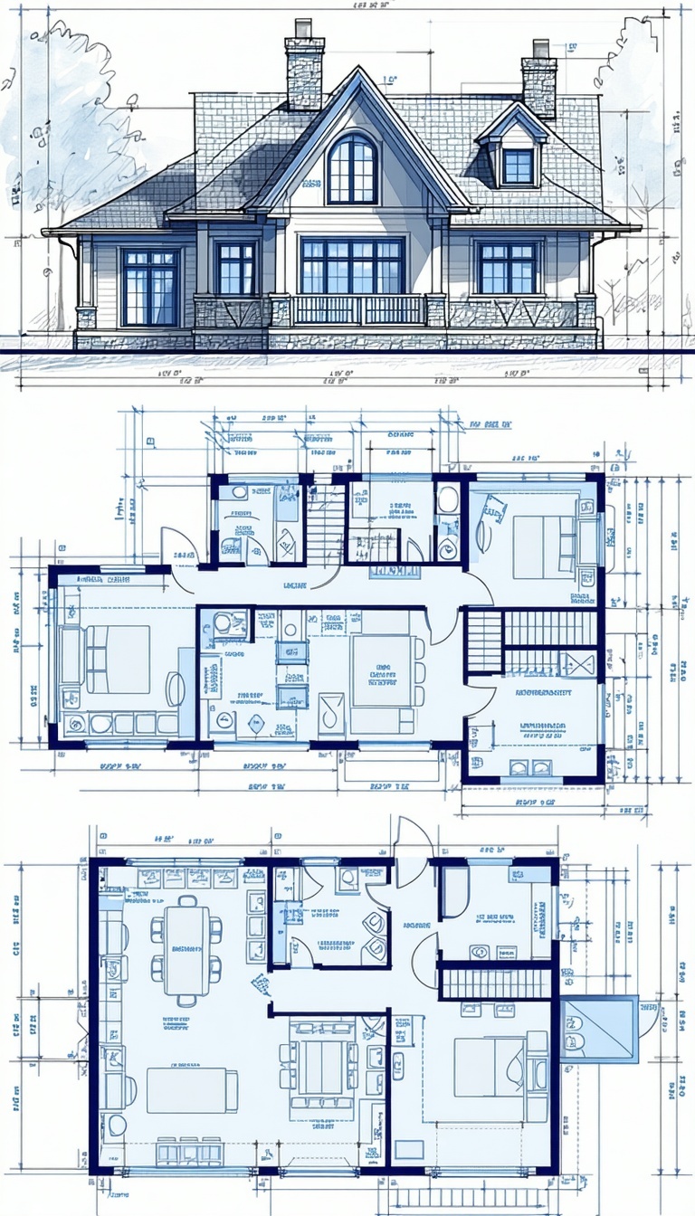 hero image for design showing blueprints of home interior-1